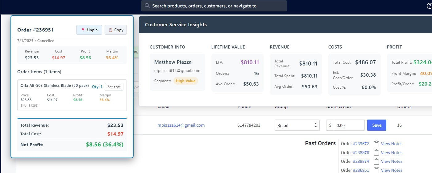 BigCommerce CS Insights at $20