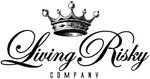 Living Risky Company brand logo. Big Crown Logo design with Living Risky Company script logo. 