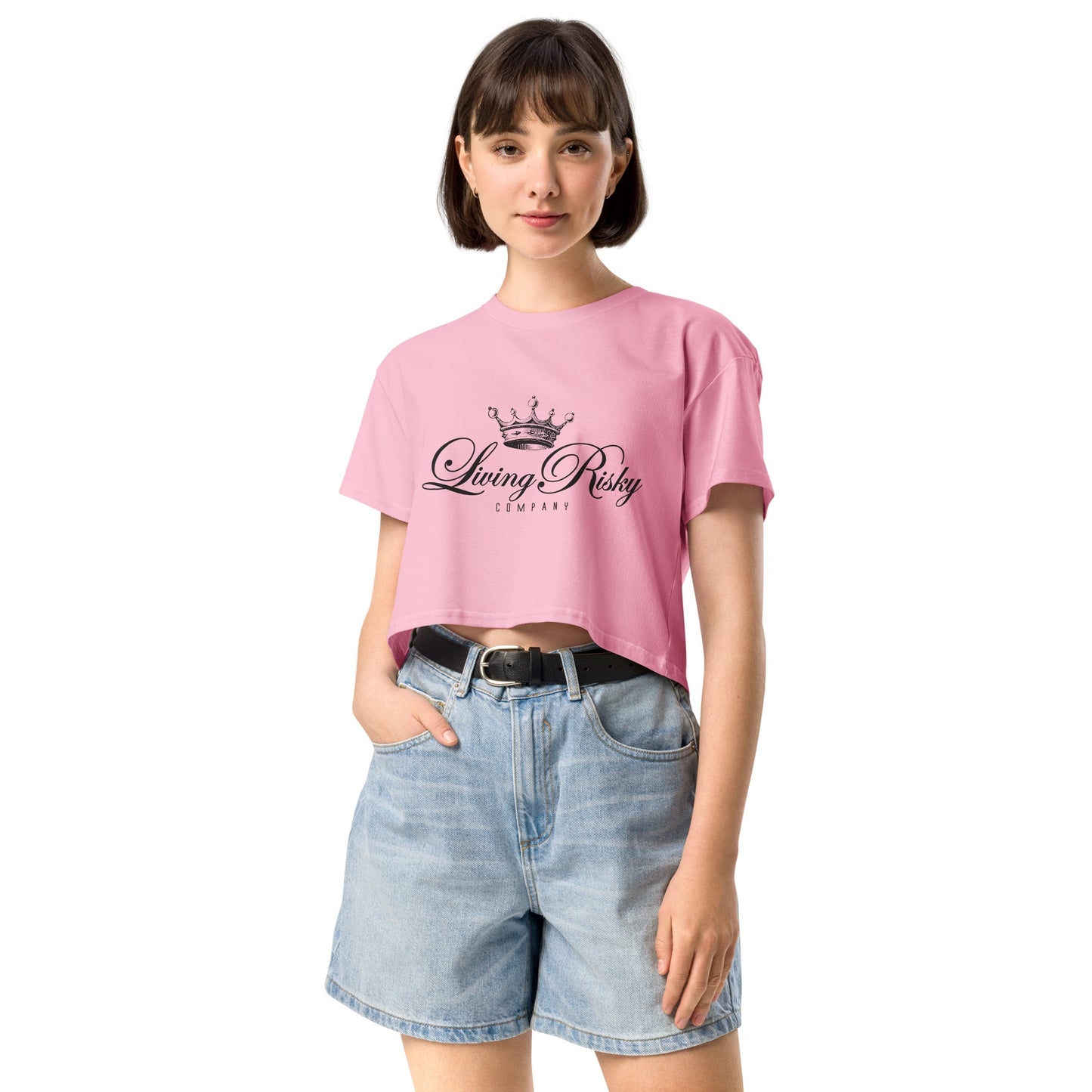 Women’s crop top - Light with Black Script