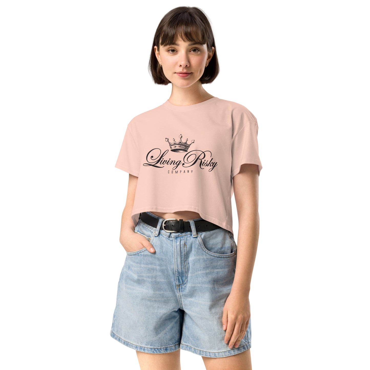 Women’s crop top - Light with Black Script