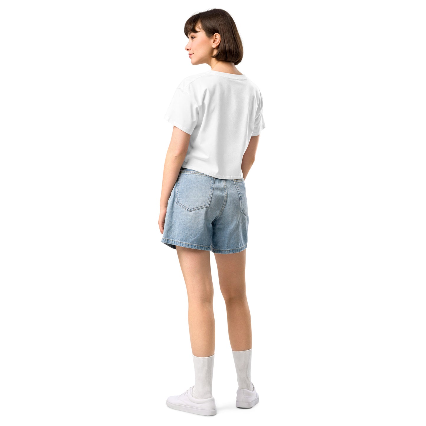 Women’s crop top - Light with Black Script